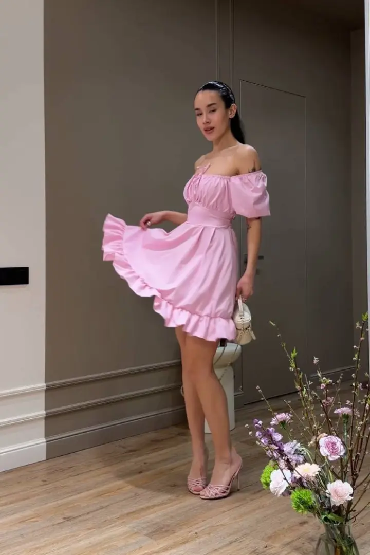 Платье открытые плечи  INNA-769A530