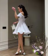 Платье открытые плечи  INNA-769A530