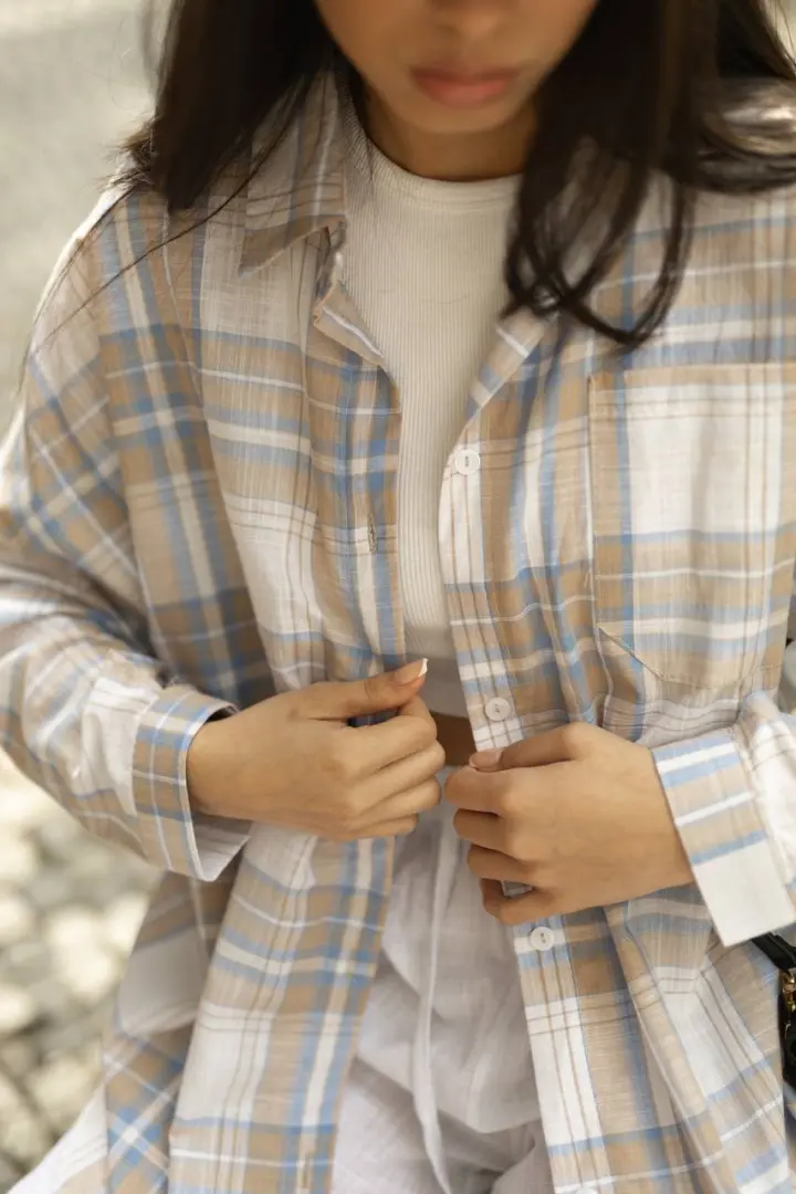 Женская клетчатая рубашка  ATE-067A600