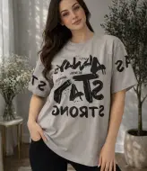 Футболка oversize з стильним накатом MIK-56A360