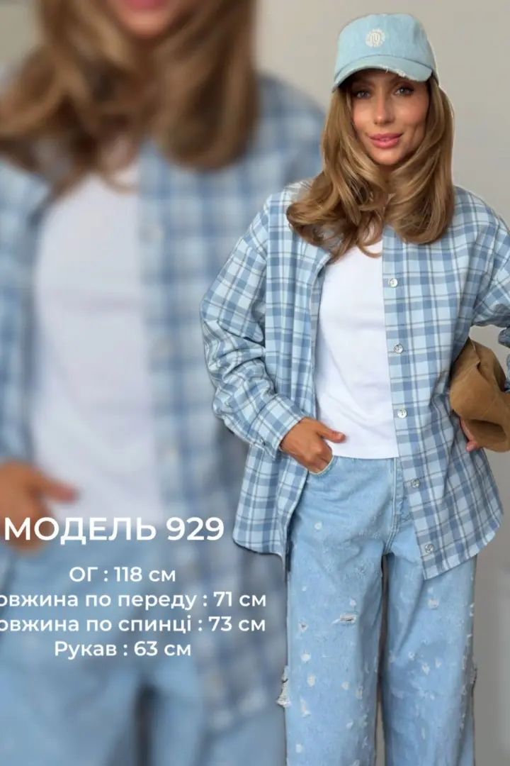 Сорочка в клітку BLO-929A500