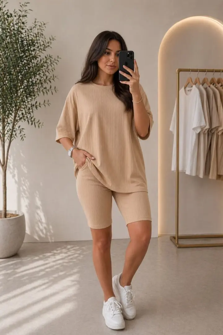 Костюм велосипедки и футболка MIK-4274A450