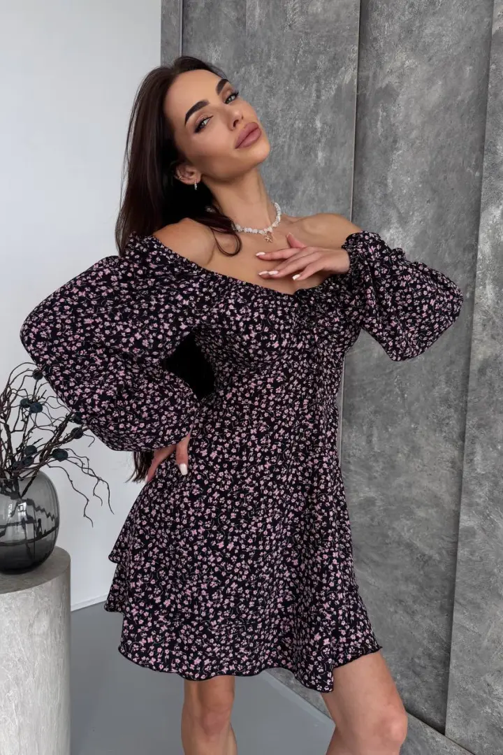 Платье с цветочным принтом YBY-924A530