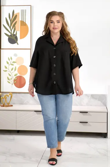 Женская рубашка лен NU-1508A16 Женская рубашка лен NU-1508A16