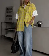 Стильна oversize сорочка 2 в 1 STC-340A599
