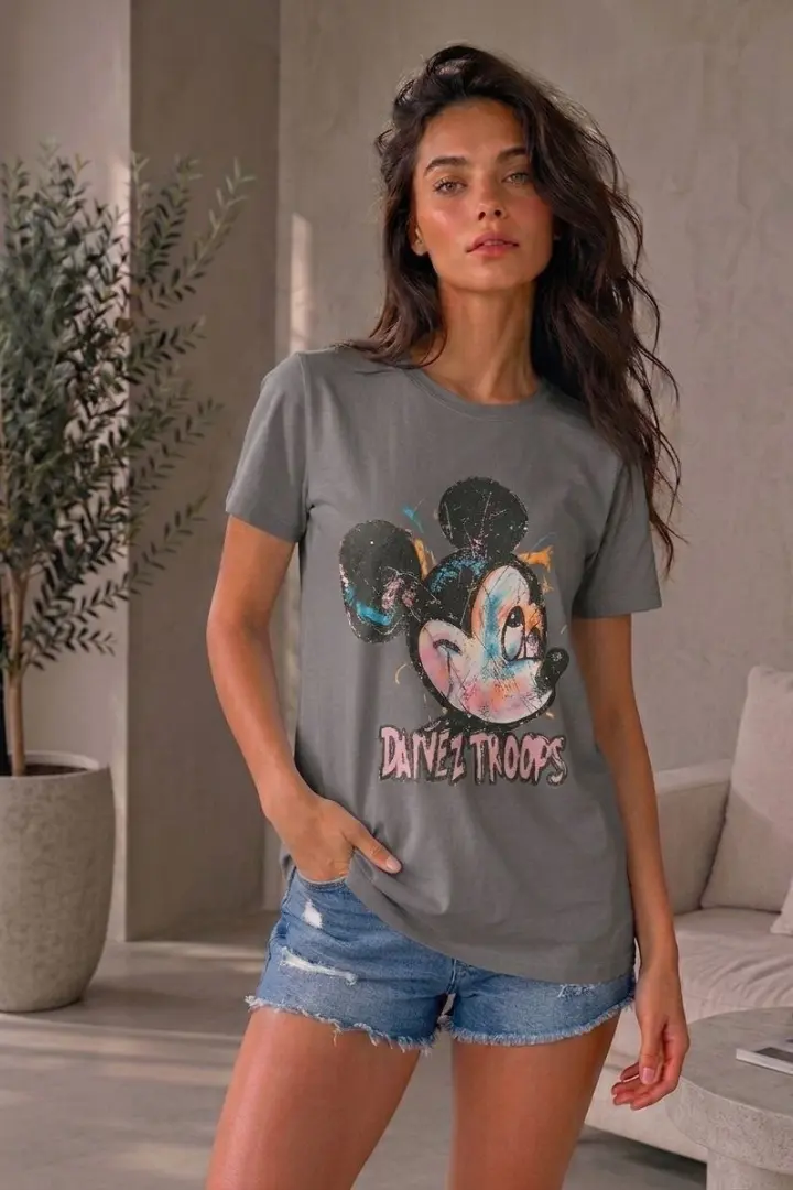 Футболка oversize з яскравим принтом MIK-2762.1A250