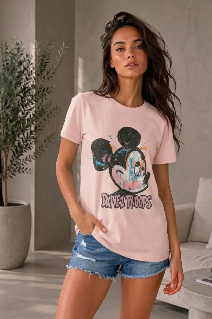 Футболка oversize з яскравим принтом MIK-2762.1A250