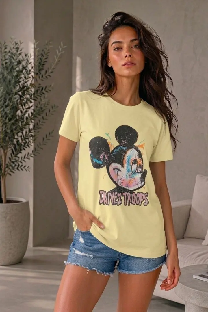 Футболка oversize з яскравим принтом MIK-2762.1A250