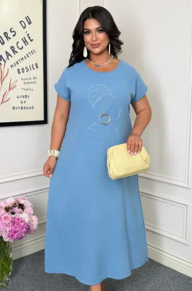 Вільна сукня оздобленна стразами ZP-1349A520 Вільна сукня оздобленна стразами ZP-1349A520