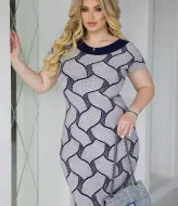 Приталенна сукня з візерунком TS-0388A500