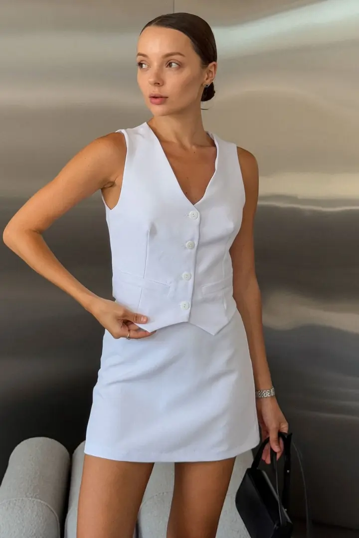 Костюм жилетка и юбка  BLO-939A500