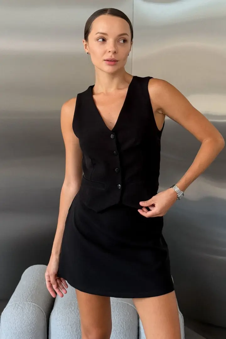 Костюм жилетка и юбка  BLO-939A500