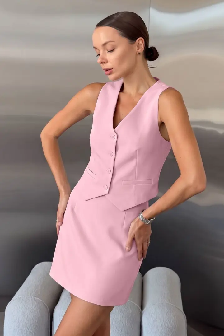 Костюм жилетка и юбка  BLO-939A500