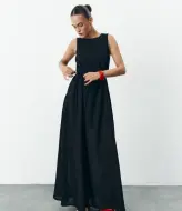 Длинное льняное платье  LILO-450A1000