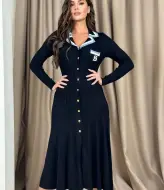 Трикотажное платье длинное  LEG-8579A32.5