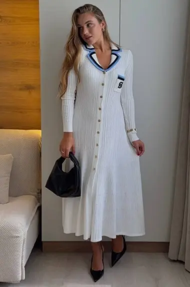 Трикотажное платье длинное LEG-8579A32.5 Трикотажное платье длинное LEG-8579A32.5