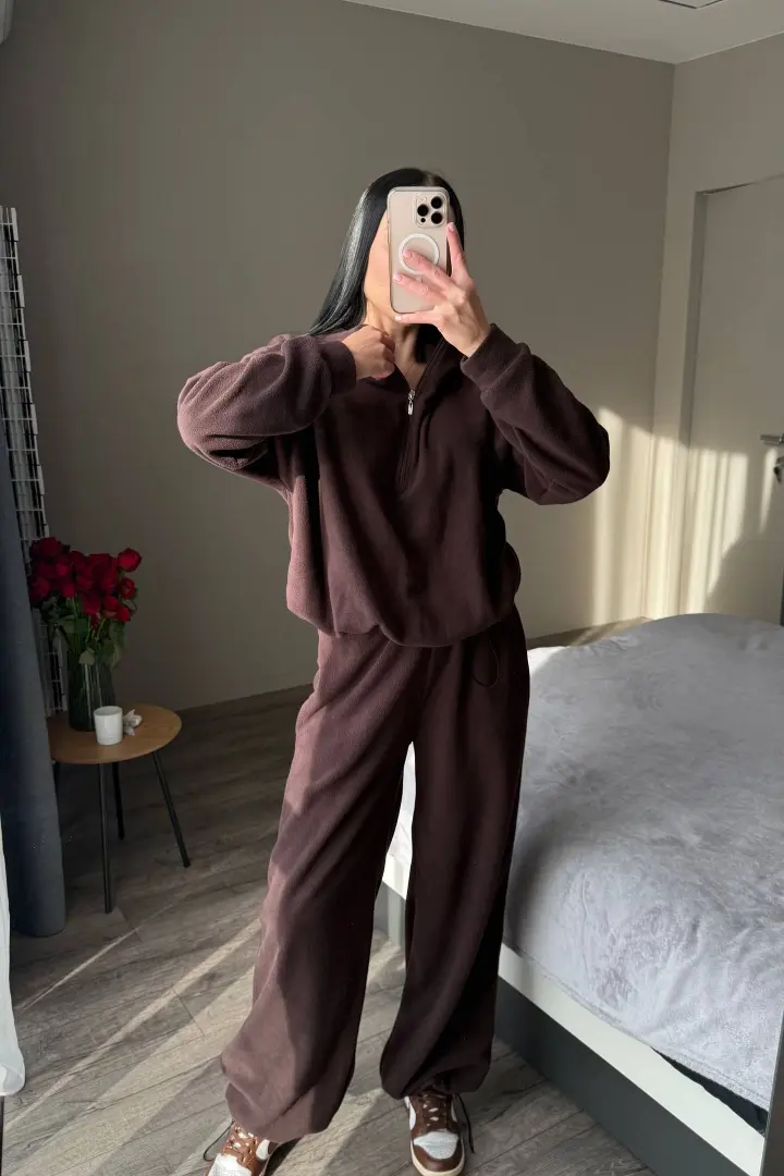 Спортивный флисовый костюм женский  ALS-363A599
