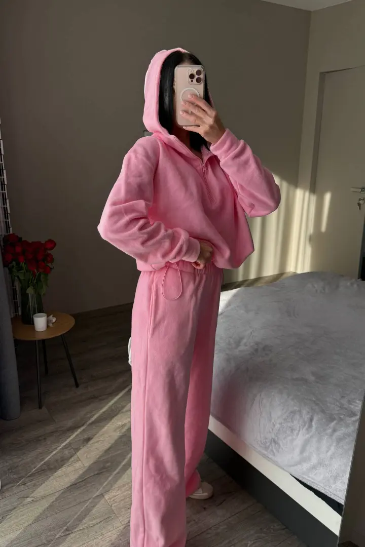 Спортивный флисовый костюм женский  ALS-363A599