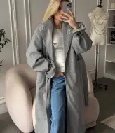 Утепленное пальто женское   IN-938A1250