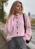 Теплая женская кофта на пуговицах LEG-7832A850