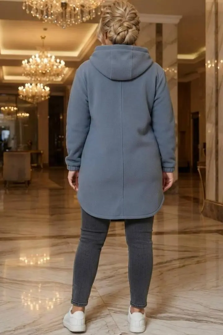 Флисовая кофта с капюшоном женская  AO-2622A550