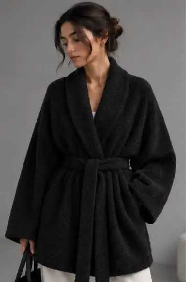 Об’ємний кардиган з м’якої альпаки RVA-463A850 Об’ємний кардиган з м’якої альпаки RVA-463A850