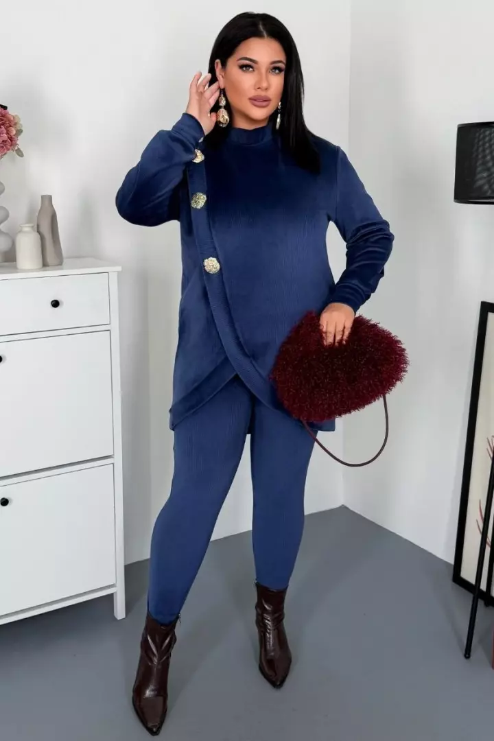 Велюровая туника + лосины со штрипками ZP-1367A880