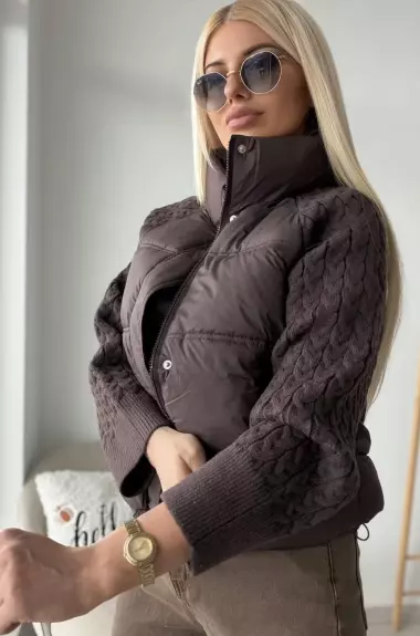 Куртка с вязаными рукавами LEG-99121A1150 Куртка с вязаными рукавами LEG-99121A1150