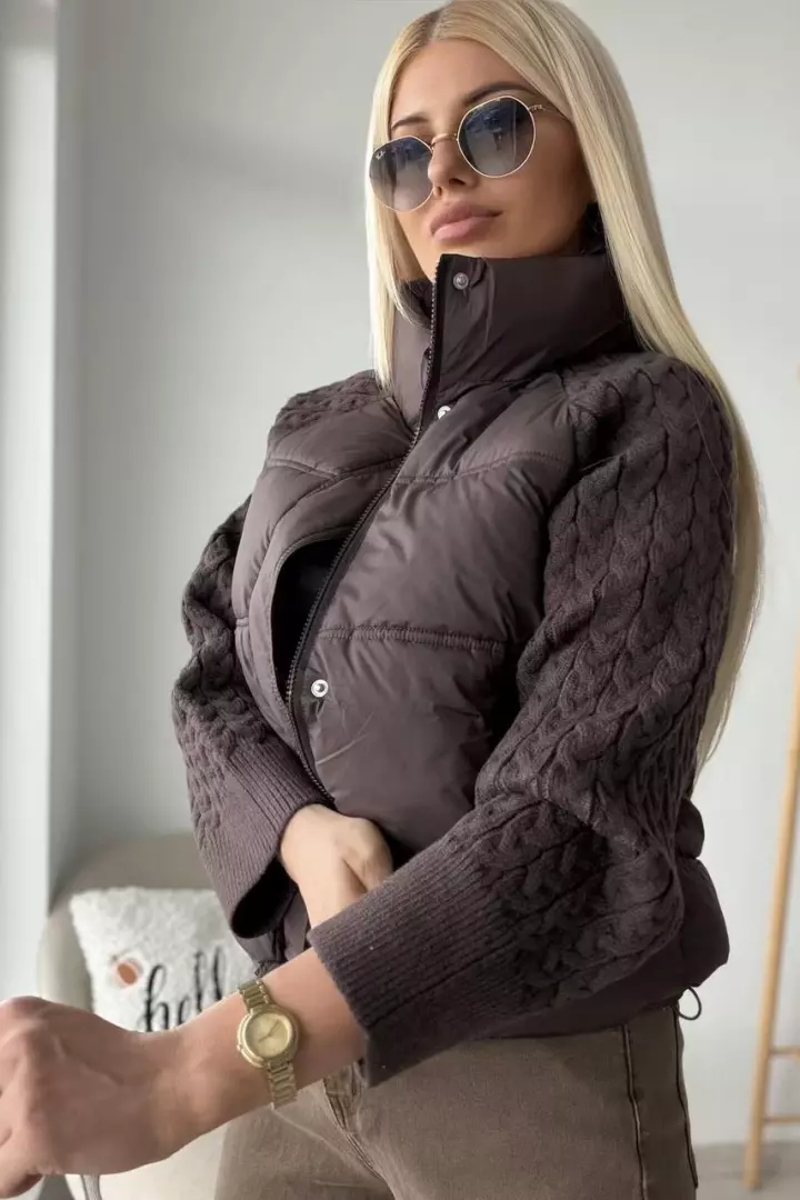Куртка с вязаными рукавами LEG-99121A1150