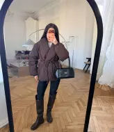 Обʼємна куртка з поясом TOR-0045A2000