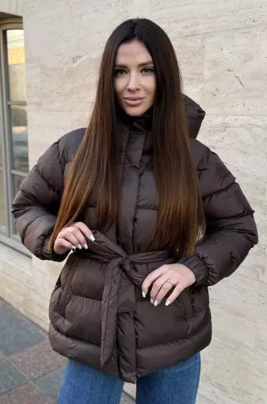 Зимняя куртка с поясом ESS-006A1650 Зимняя куртка с поясом ESS-006A1650