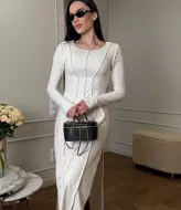 Элегантное платье с ассиметричными линиями GIL-050A650
