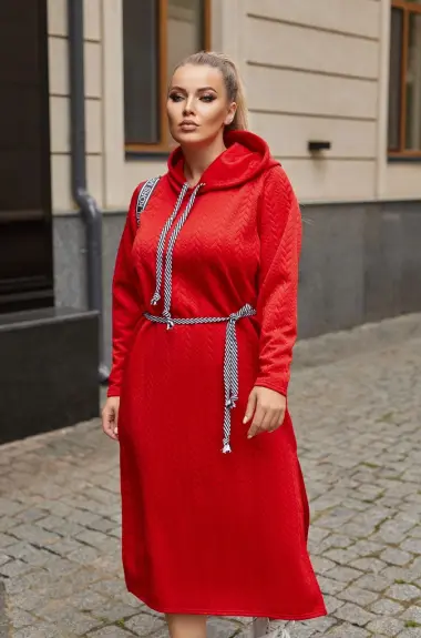 Платье с капюшоном длинное YM-05670A8 Платье с капюшоном длинное YM-05670A8