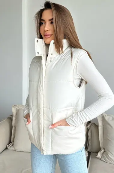 Жилетка з коміром стійка VMS-0116A460 Жилетка з коміром стійка VMS-0116A460