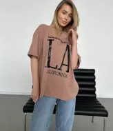 Футболка женская оверсайз с принтом JAV-704A300
