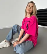 Футболка женская оверсайз с принтом JAV-704A300