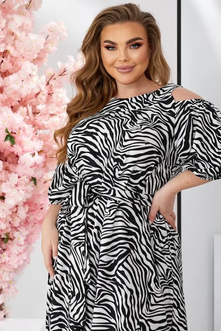 Платье с принтом зебра MOV-201A530