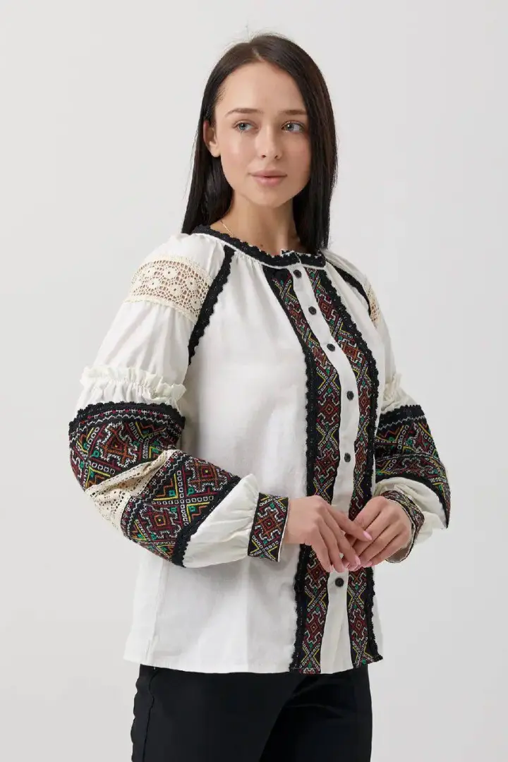 Льняная вышиванка  AMU-5921A960