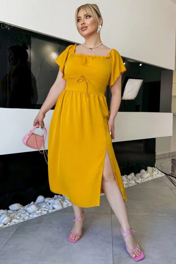 Летнее платье с разрезом YM-05820.3A11