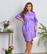Льняное платье на пуговицах NF-3656A650
