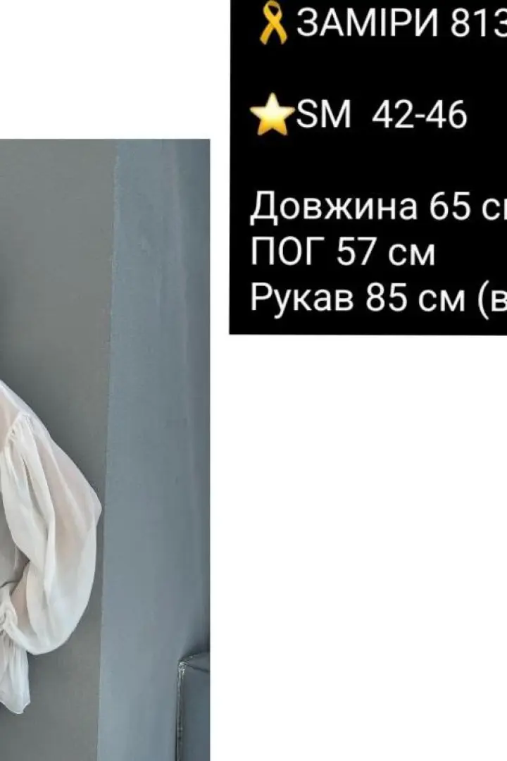 Шифонова блуза з широкими рукавами COB-813A350