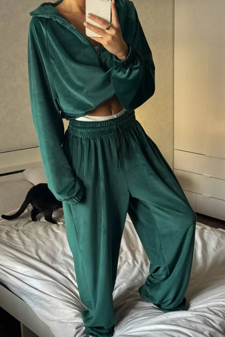 Велюровий oversize костюм LK-327A750