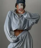 Велюровий oversize костюм LK-327A750