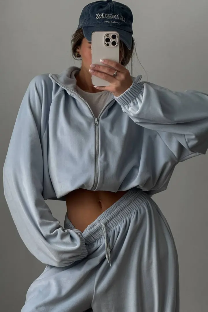 Велюровий oversize костюм LK-327A750