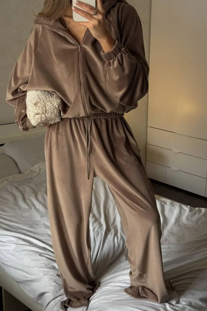 Велюровий oversize костюм LK-327A750