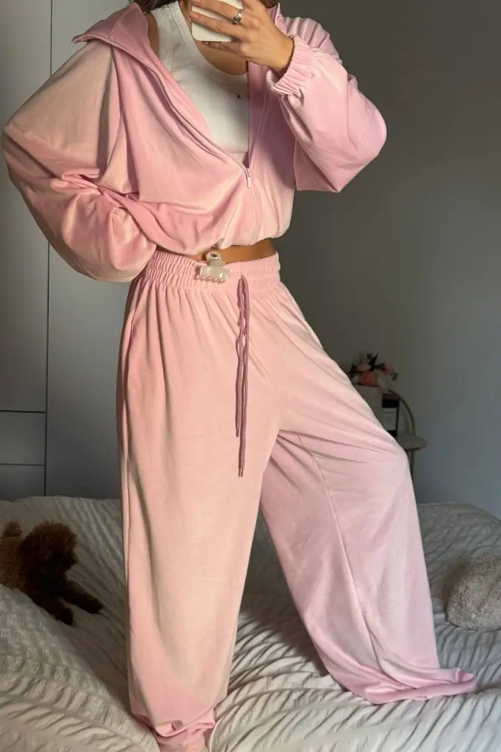Велюровий oversize костюм LK-327A750