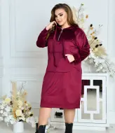 Платье велюр женское  NF-7006A650