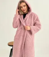 Шуба искусственная с капюшоном  AM-5296A1300