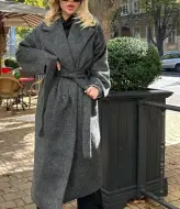 Пальто шерстяное женское  SOL-2836A1200