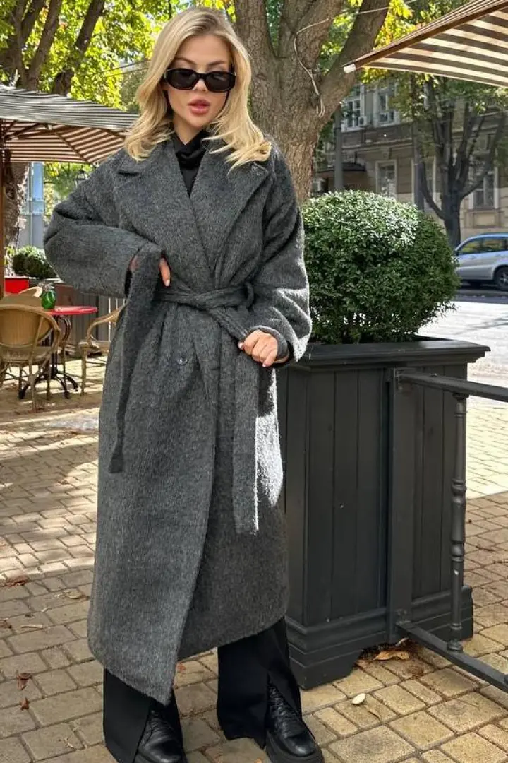 Пальто шерстяное женское  SOL-2836A1200